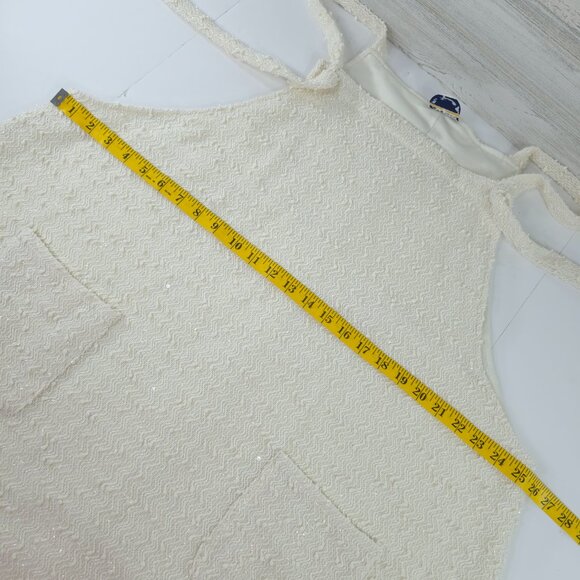 ARULA Ivory Shine Skirtall Dress PLUS SIZE 2X Ivory Coastal Feminine Texture EUC - Picture 12 of 16